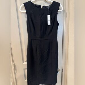 White House Black Market Classic Black Midi Dress